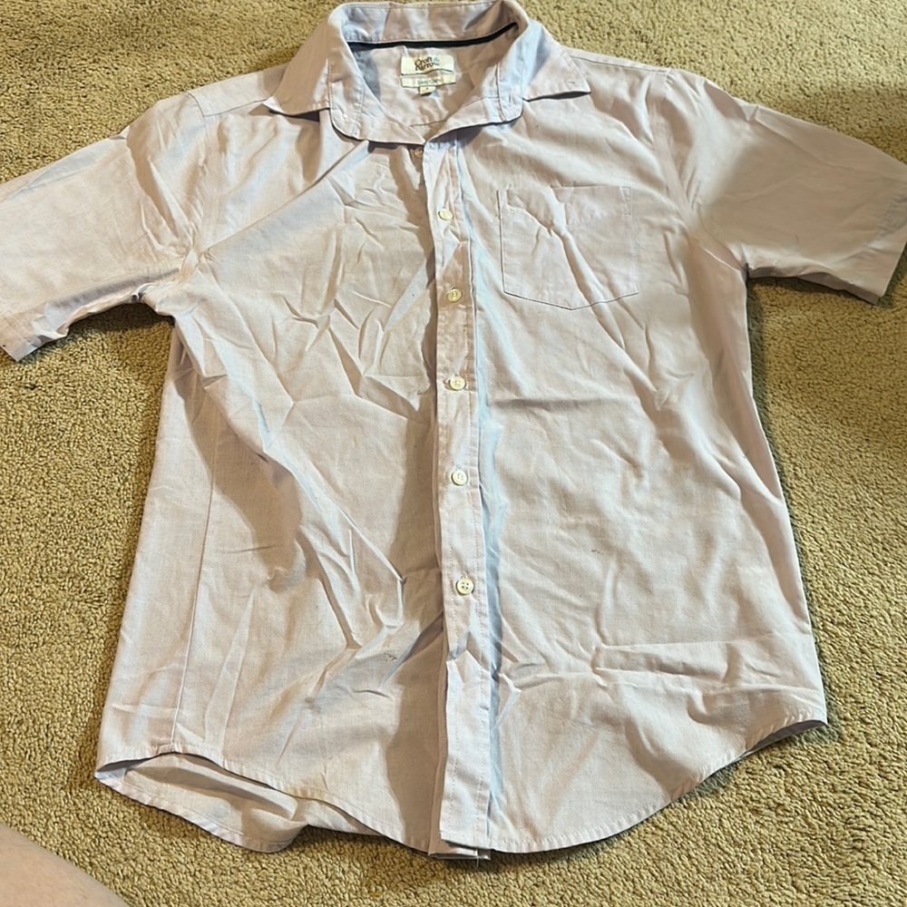 Lavender Croft & Barrow Easy Care Size S Collared Button Down Tee